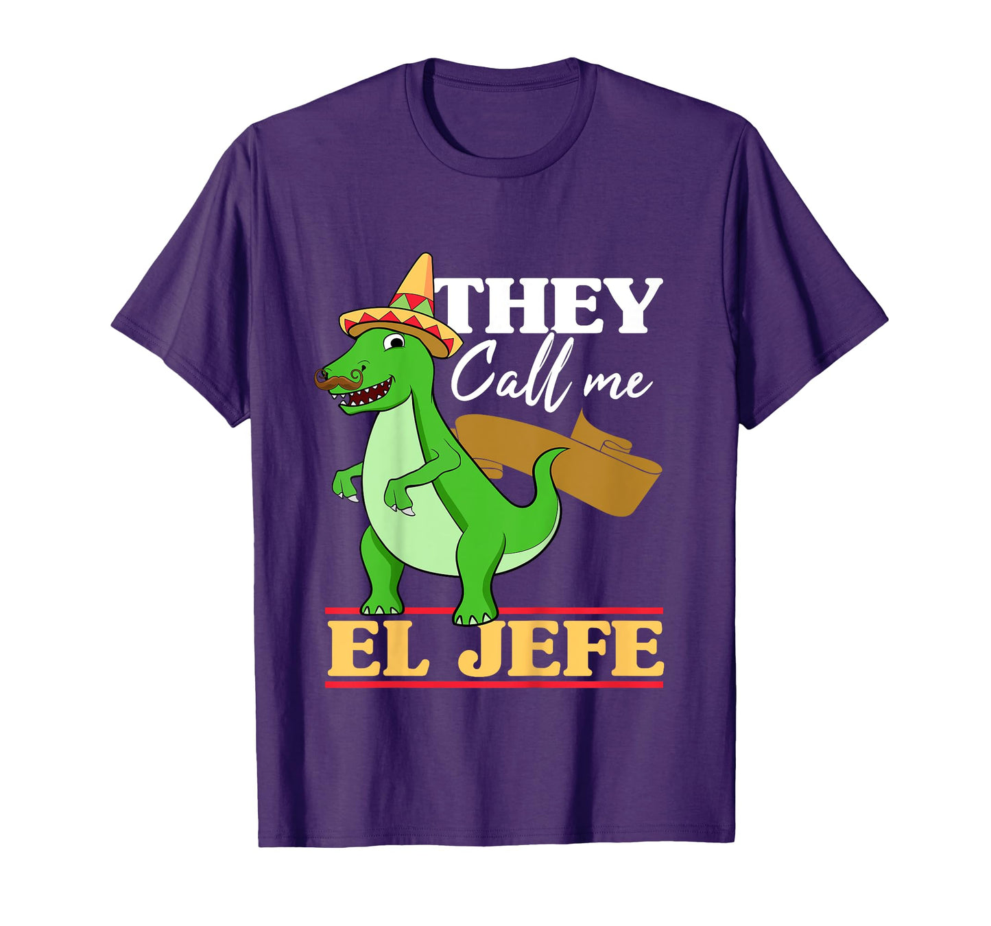 Kids They Call Me El Jefe Cinco De Mayo Dinosaurio Toddler Boy T-Shirt
