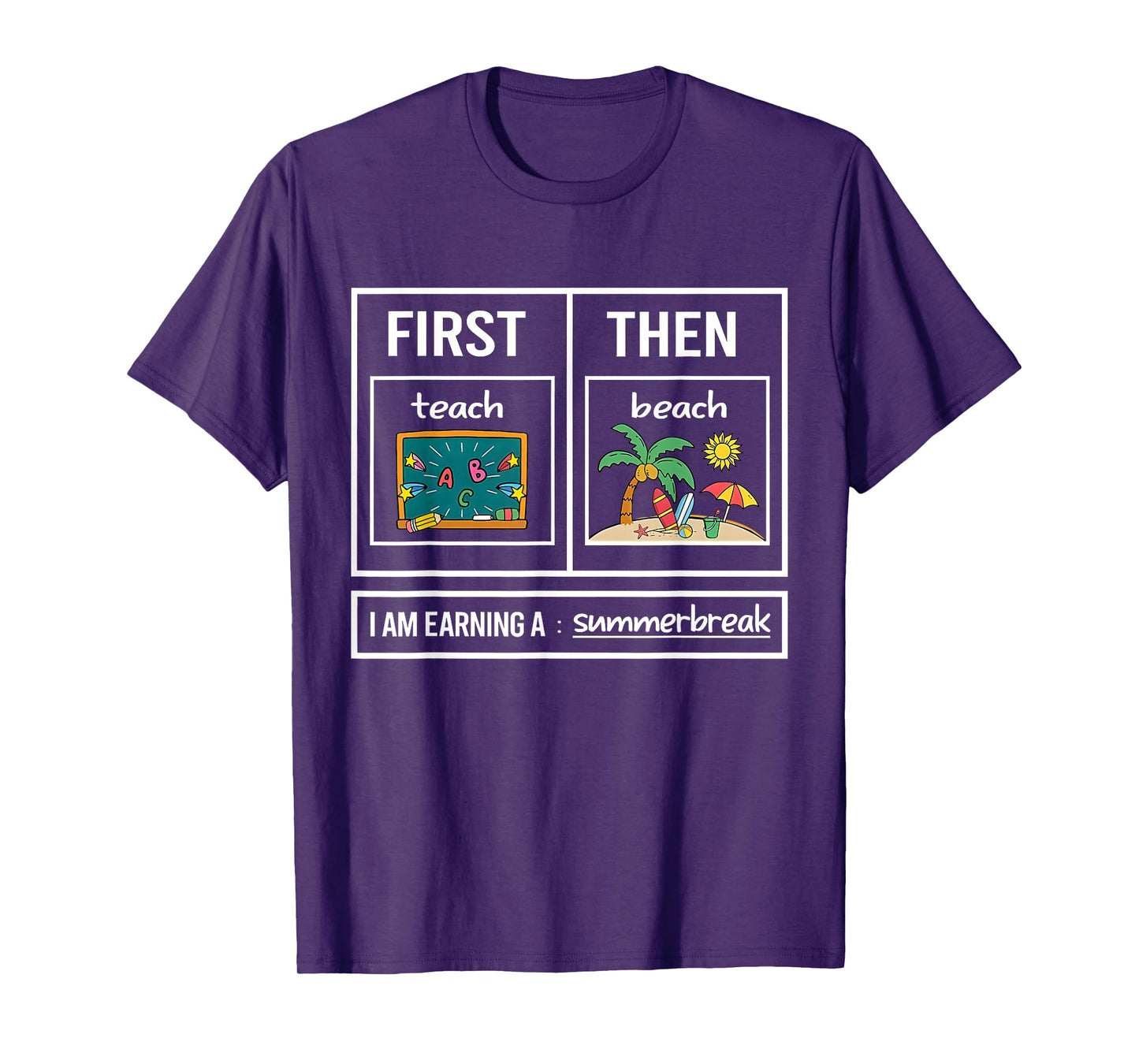 First Teach Then Beach Teachers Last Day Of School T-Shirt