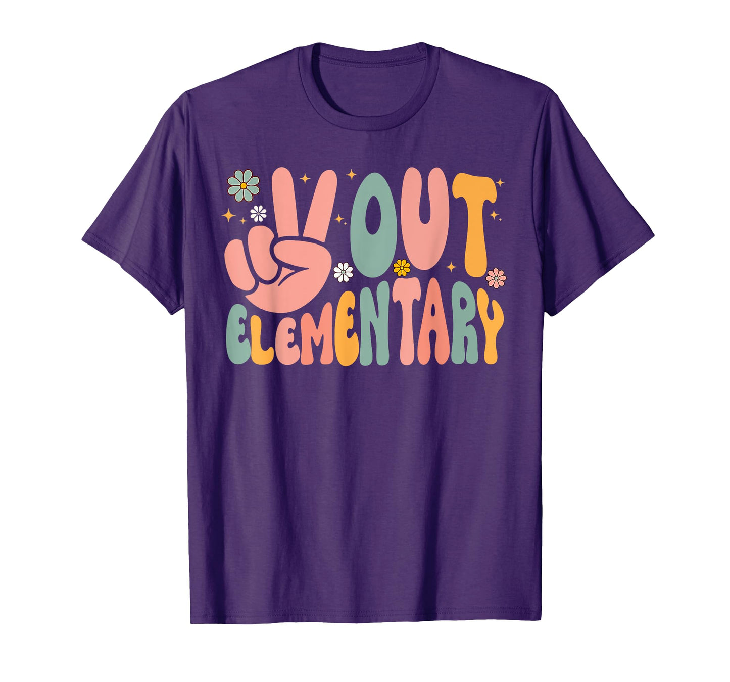 Peace Out Elementary Last Day of School Elementary Graduate T-Shirt