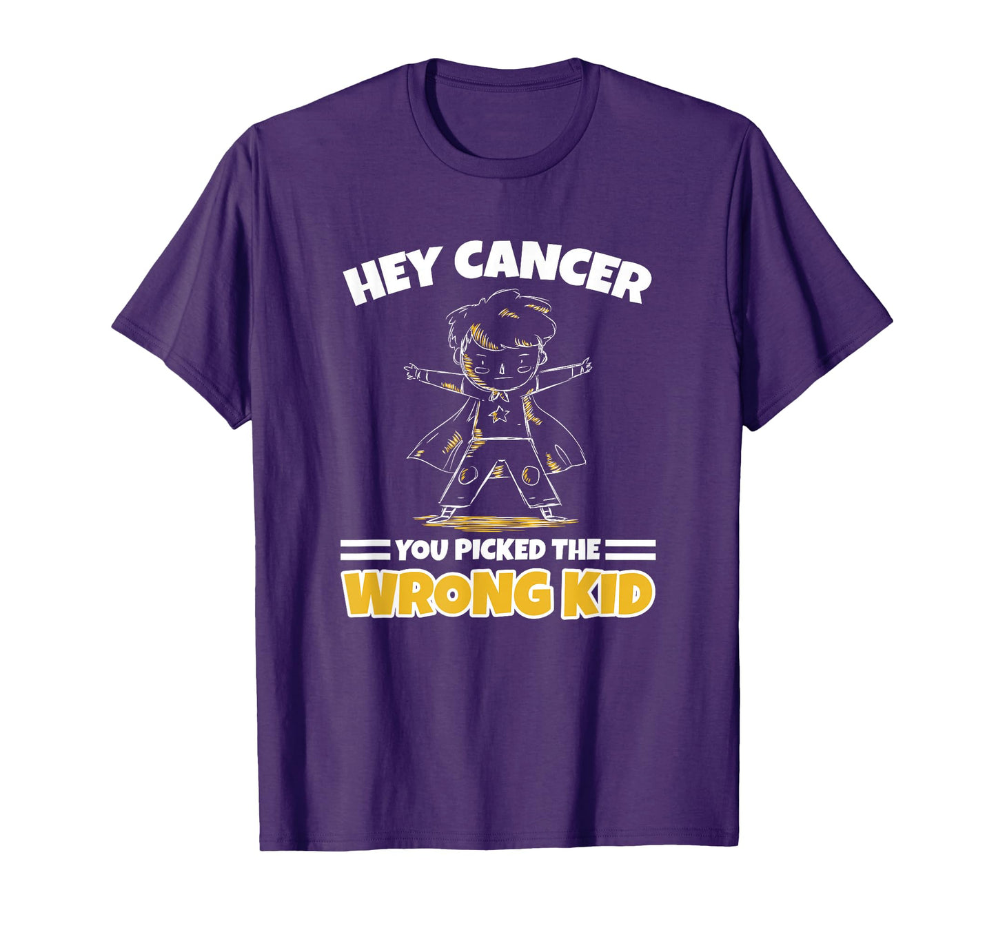 You Picked The Wrong Kid - Childhood Cancer Warrior Boy T-Shirt
