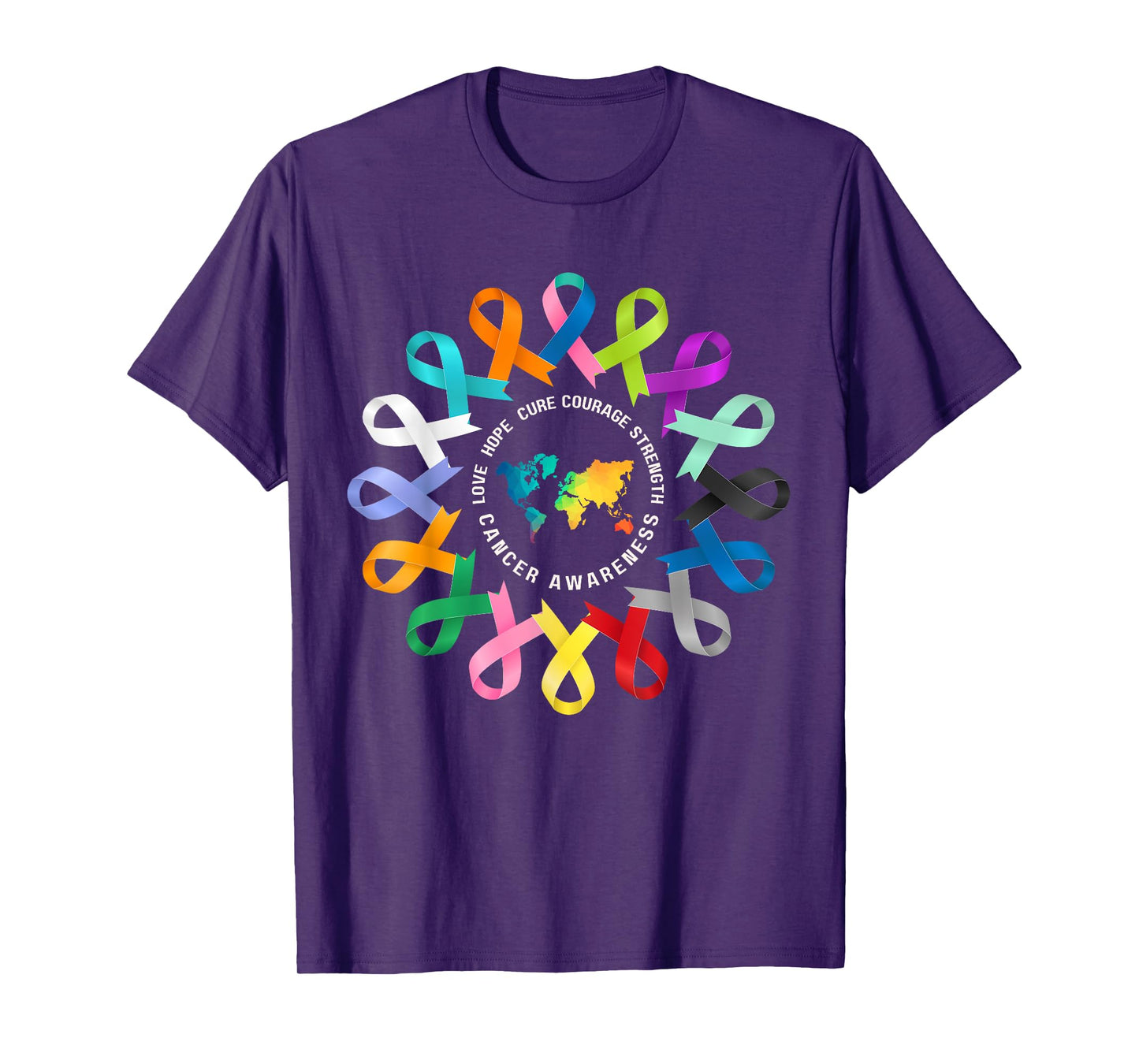 All Cancer Matters Awareness Fight Cancer Ribbon Support T-Shirt