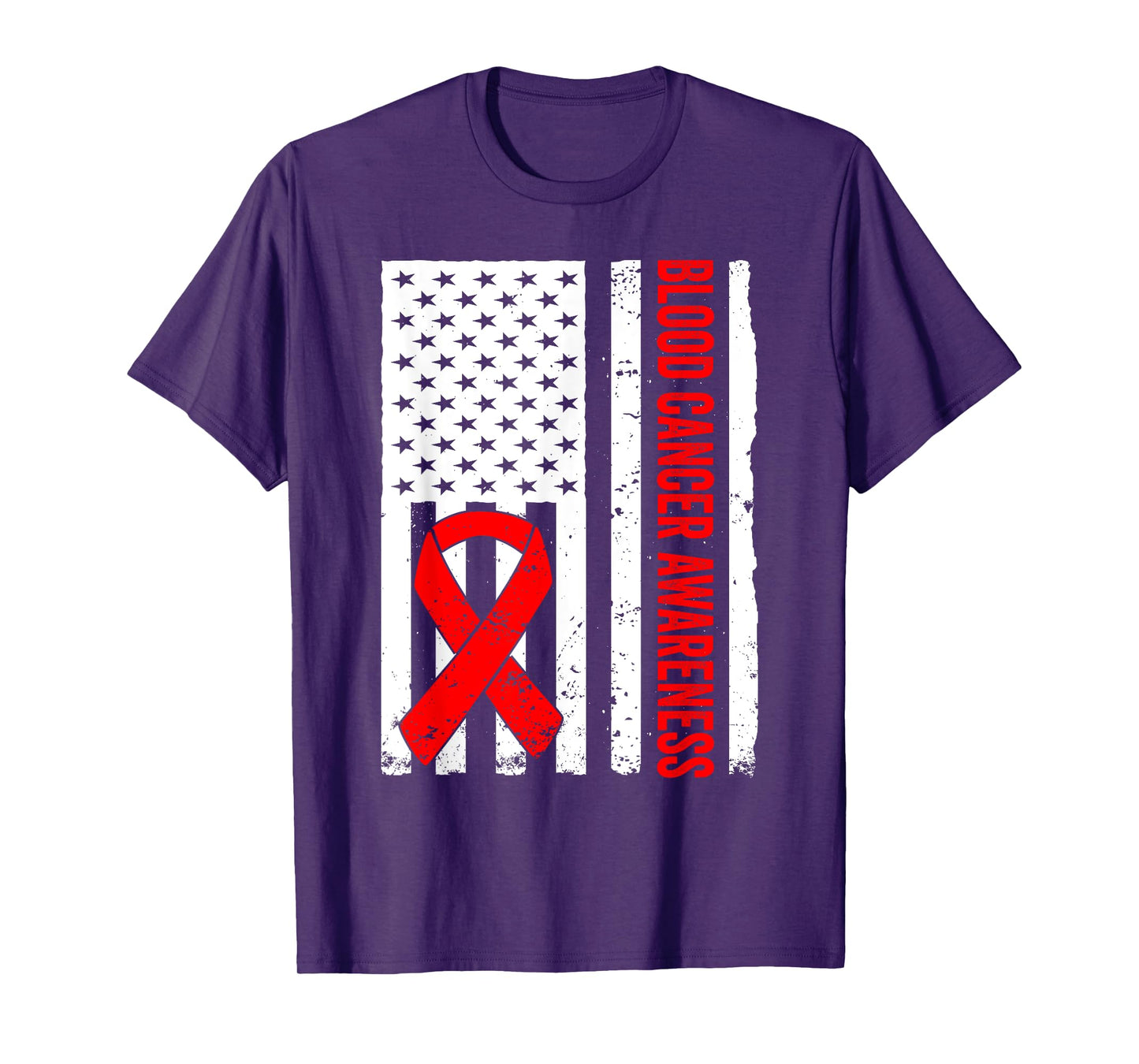 Blood Cancer US Flag Blood Cancer Awareness T-Shirt