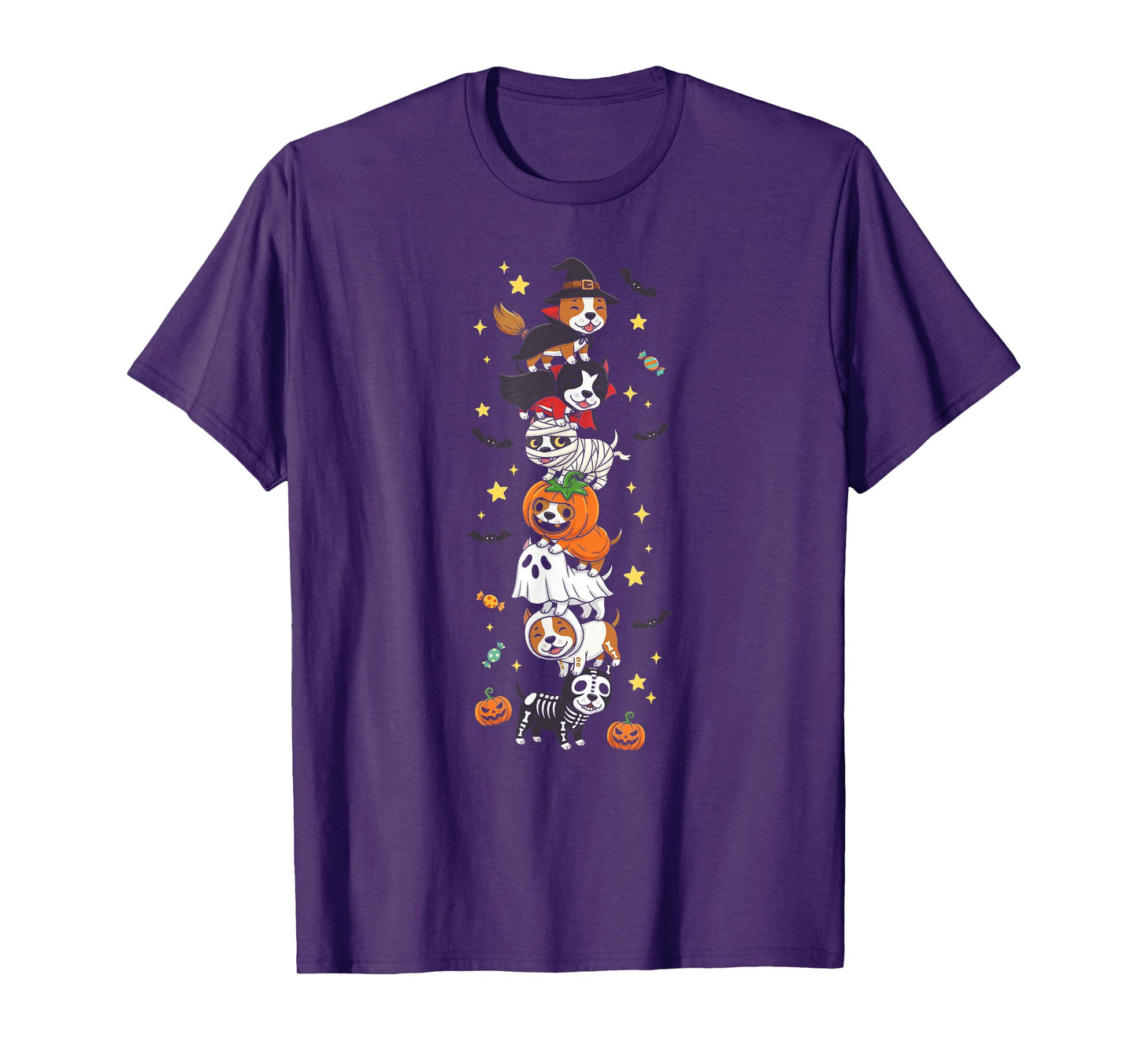 American Staffordshire Terrier Halloween Kids Mens Womens T-Shirt