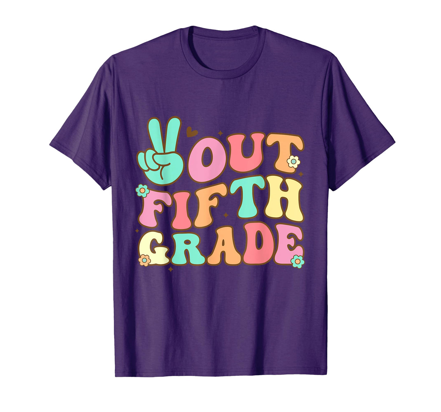 Peace Out Fifth 5th Grade Last Day School Graduation T-Shirt