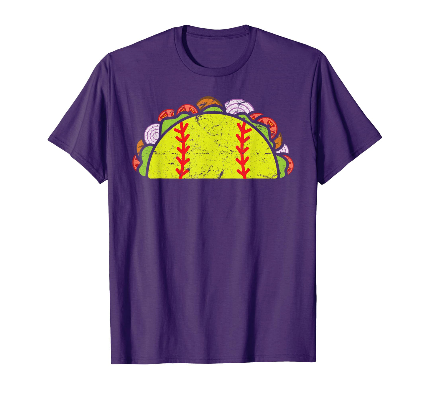 Taco Softball Funny Cinco De Mayo Softball Player Taco Lover T-Shirt
