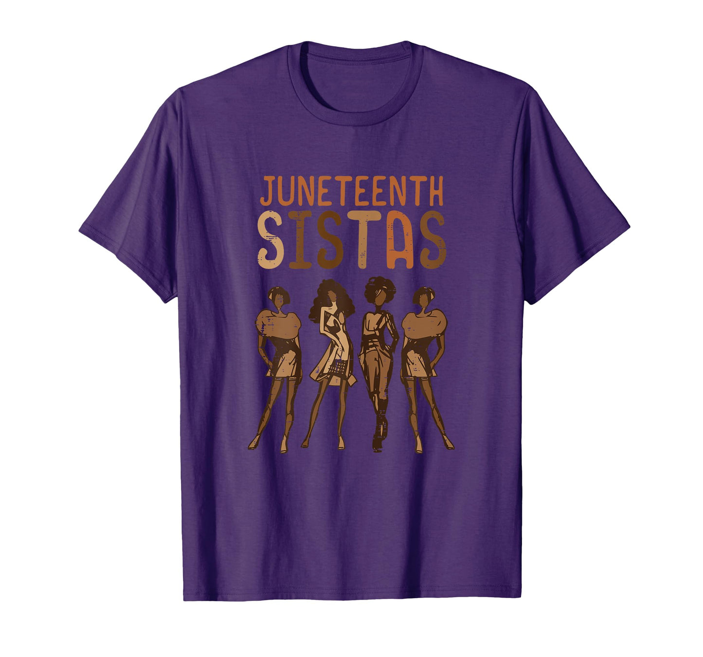 Juneteenth Sistas African Black History Melanin Women Girls T-Shirt
