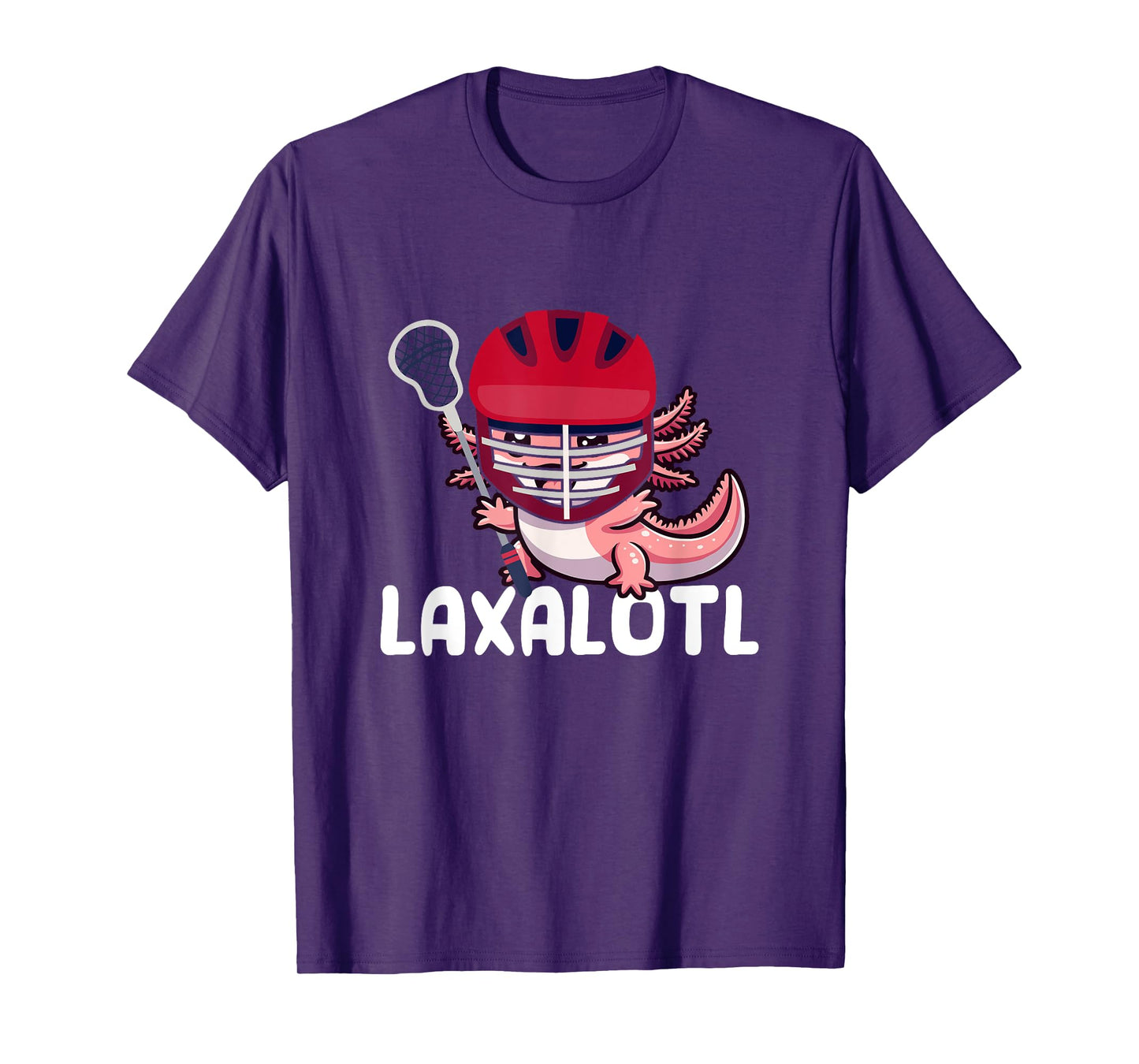 Funny Lacrosse LAX Laxalotl Axolotl Lacrosse Player Athlete T-Shirt