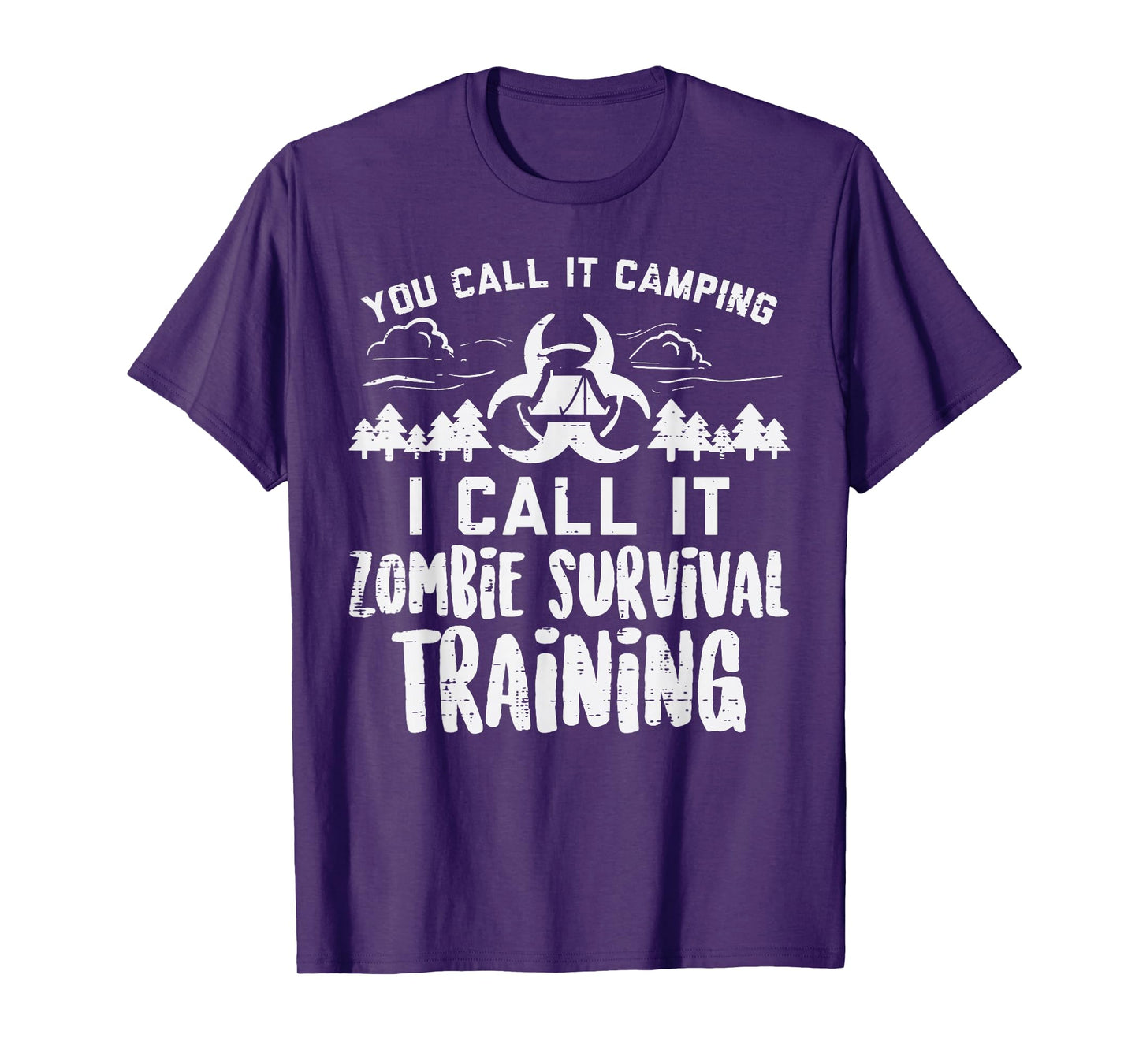 Camping Zombie Survival Training Funny Adventure Camper T-Shirt