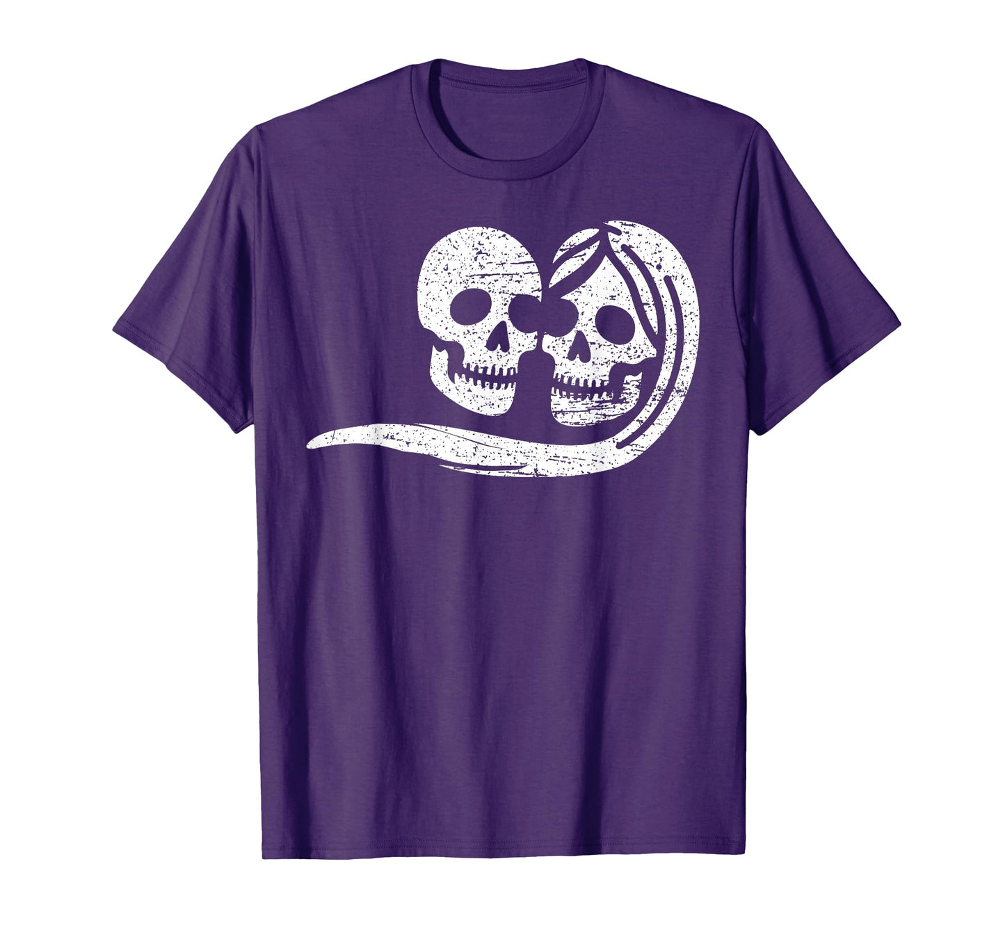 Halloween Couple Skulls - Halloween T-Shirt