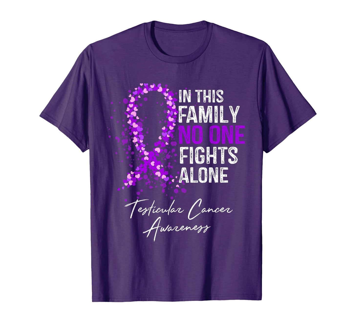 Testicular Cancer Awareness This Family No One Fights Alone T-Shirt
