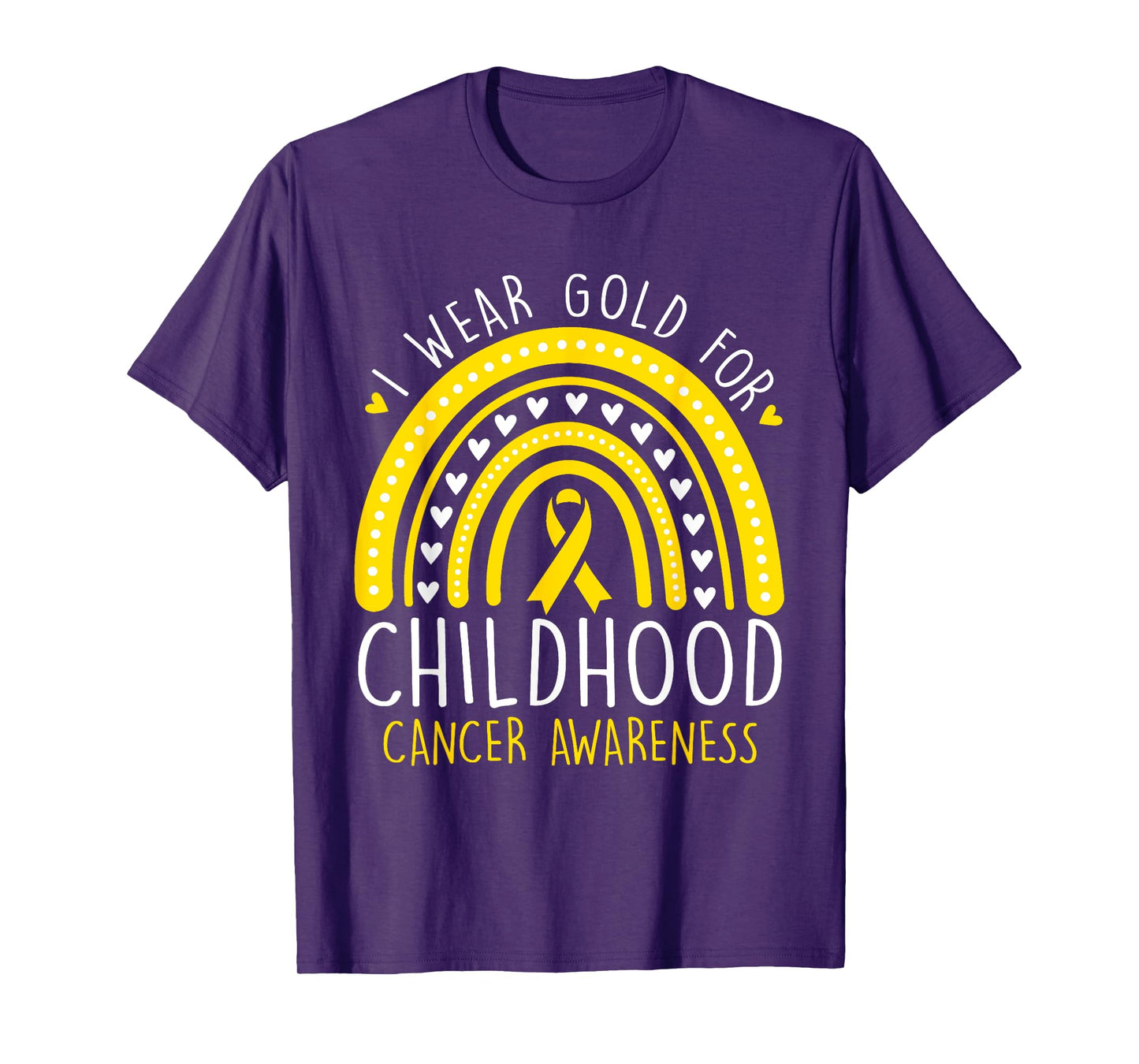 I Wear Gold For Childhood Cancer Awareness Women Girls T-Shirt