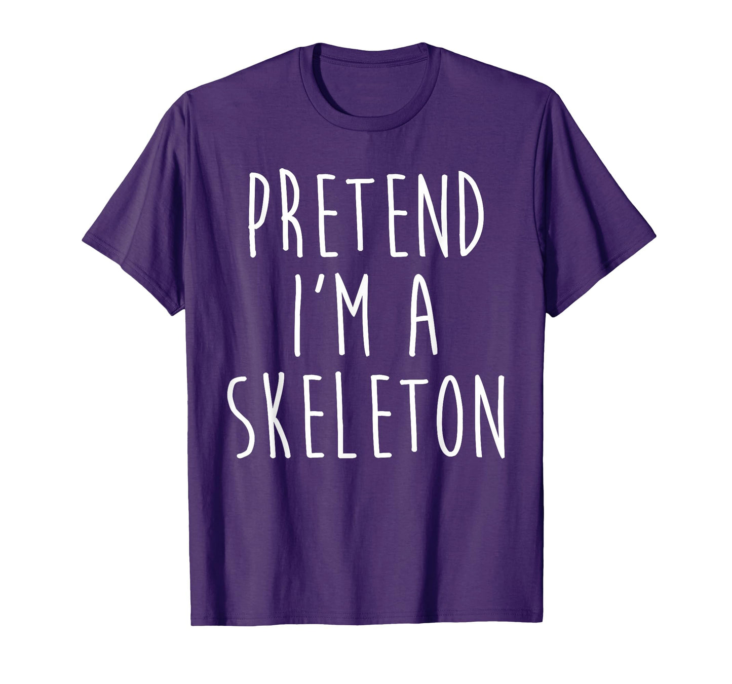 Pretend I'm A Skeleton Family Lazy Costume Halloween Party T-Shirt