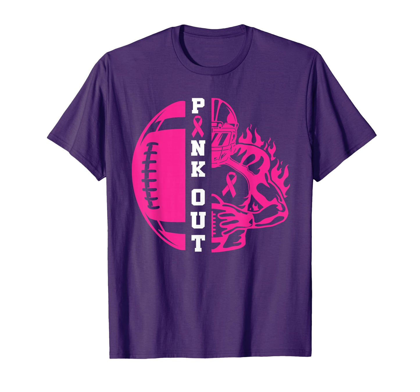 Pink Out Tackle Breast Cancer Awareness American Football T-Shirt