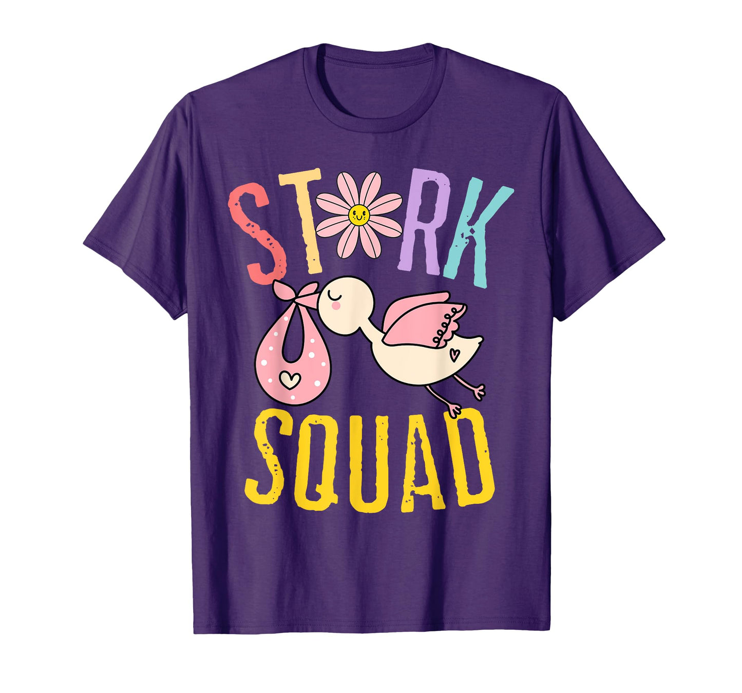 Stork Squad Labor & Delivery Nurse L&D Mother Baby Nurse Tee T-Shirt