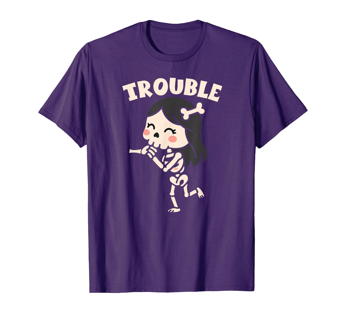 Where I Go Trouble Follows Funny Skeleton Couples Humor T-Shirt