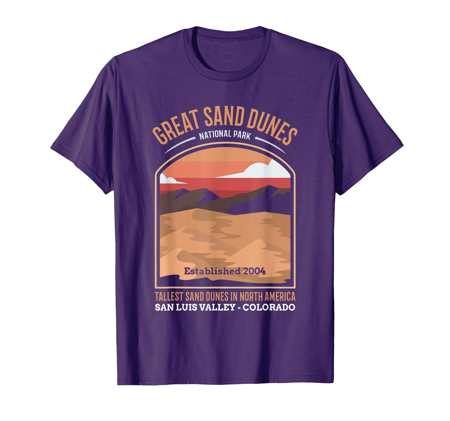Large Sand Dunes National Park US Vintage T-Shirt