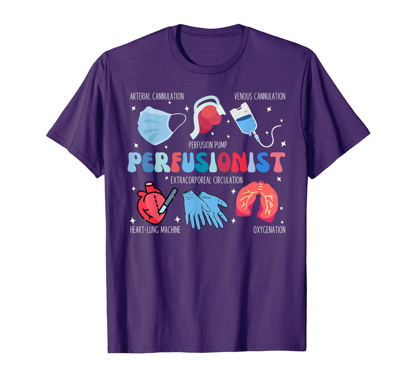 Perfusionist Art For Men Women Cardiovascular Specialists T-Shirt