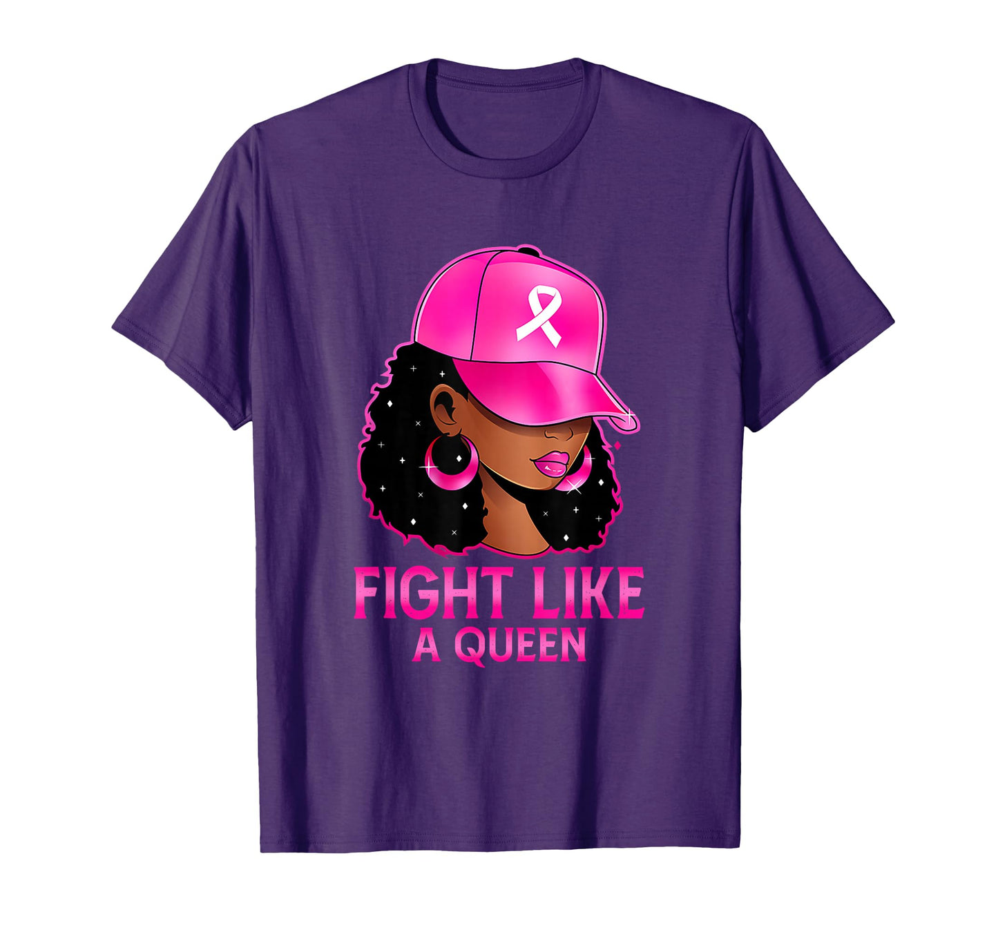 Fight Like A Queen Melanin Breast Cancer Survivor Awareness T-Shirt