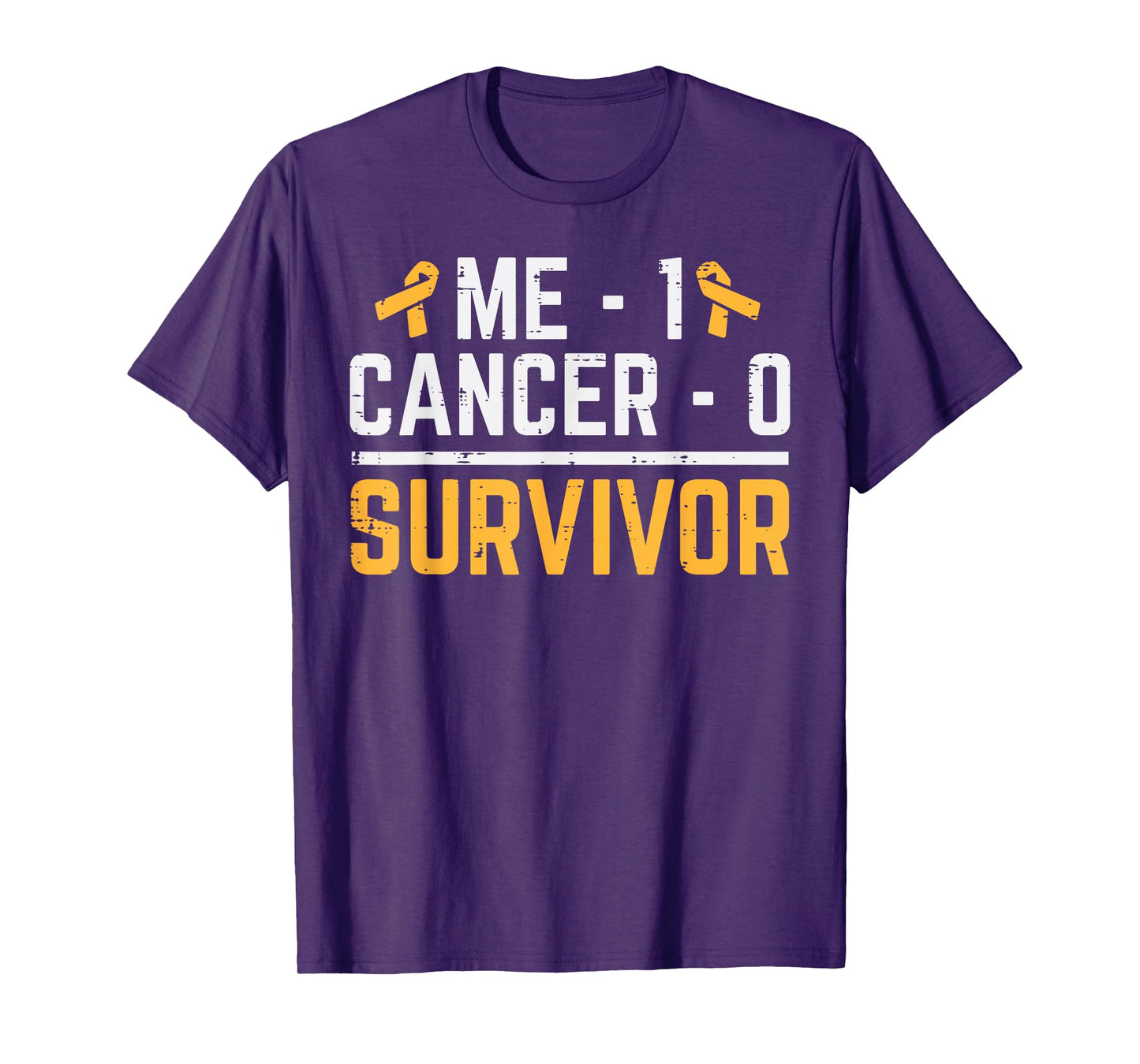 Me 1 Childhood Cancer 0 Survivor Awareness Boys Girls Kids T-Shirt