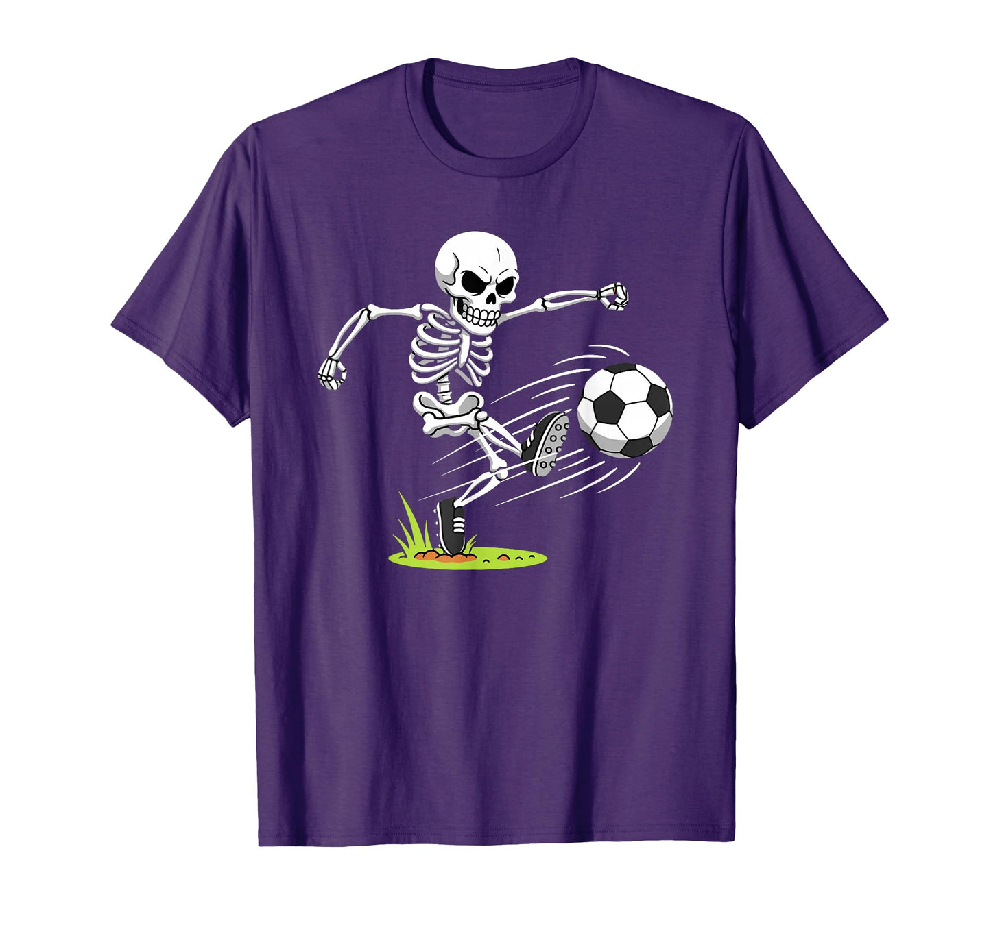 Soccer Skeleton Kicking Ball Halloween Costume T-Shirt