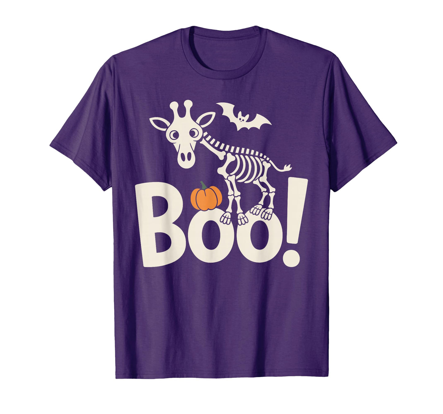Skeleton Giraffe Halloween Costume Zoo Lover Funny Animal T-Shirt