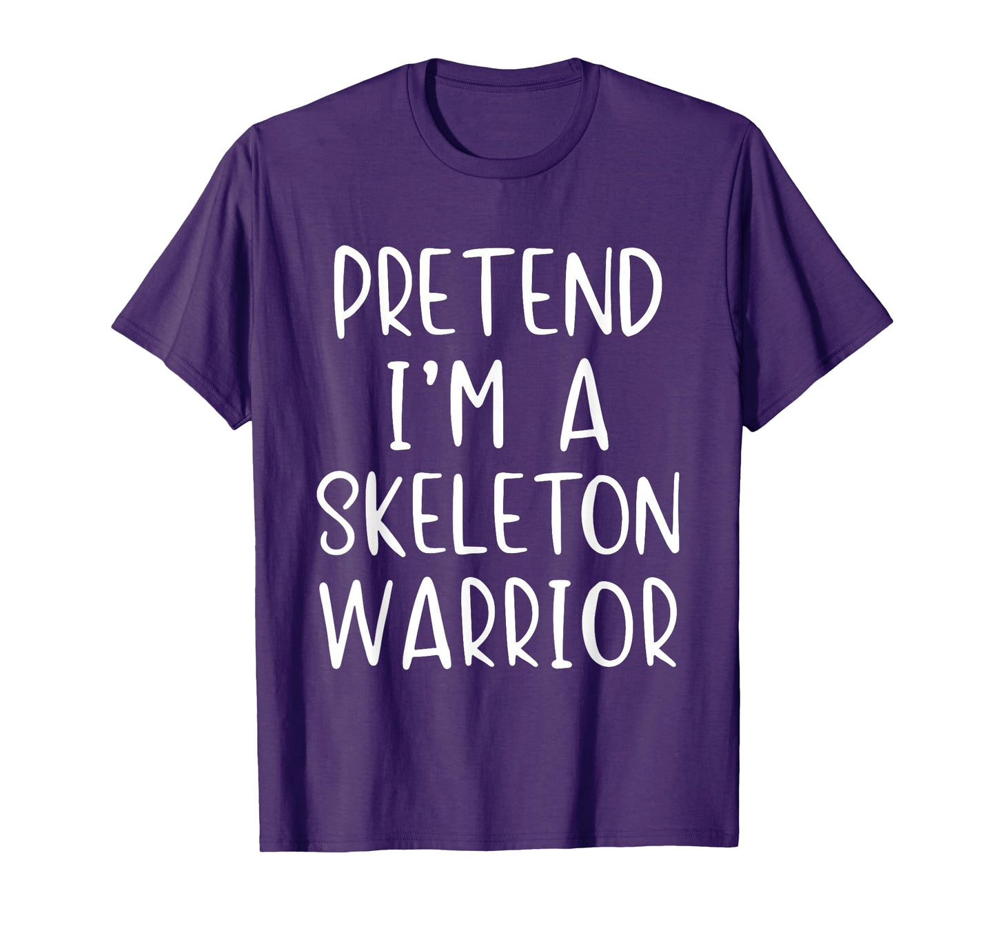 Pretend I'm A Skeleton Warrior Costume Halloween Simple Kid T-Shirt