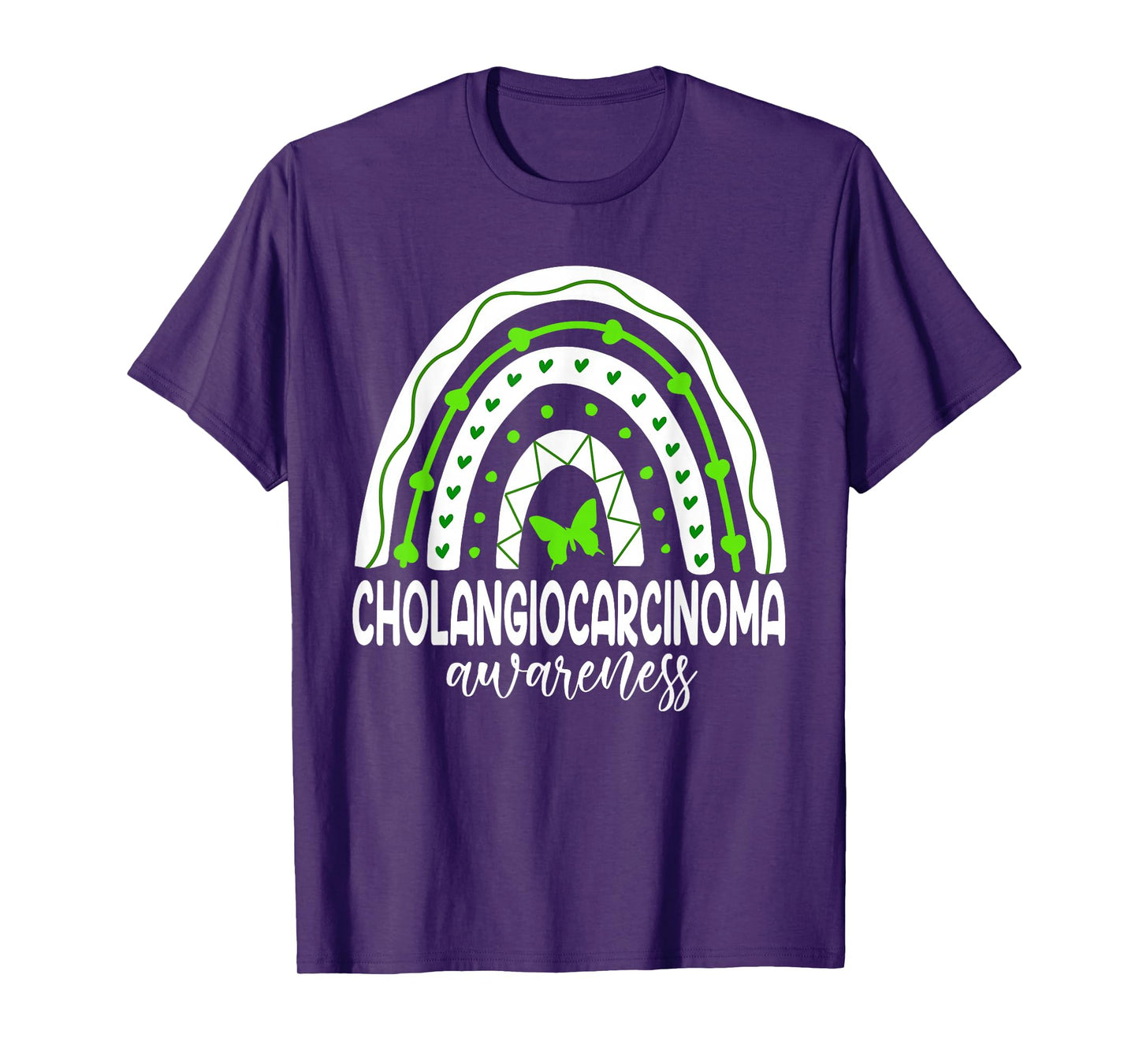 We wear Green Rainbow For Cholangiocarcinoma Awareness T-Shirt