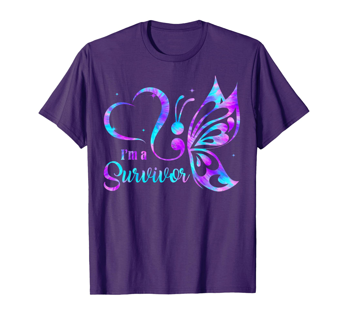 Semicolon Suicide Prevention Awareness T-Shirt - Kids Girls Small - Black Butterfly Letter Print T-Shirt