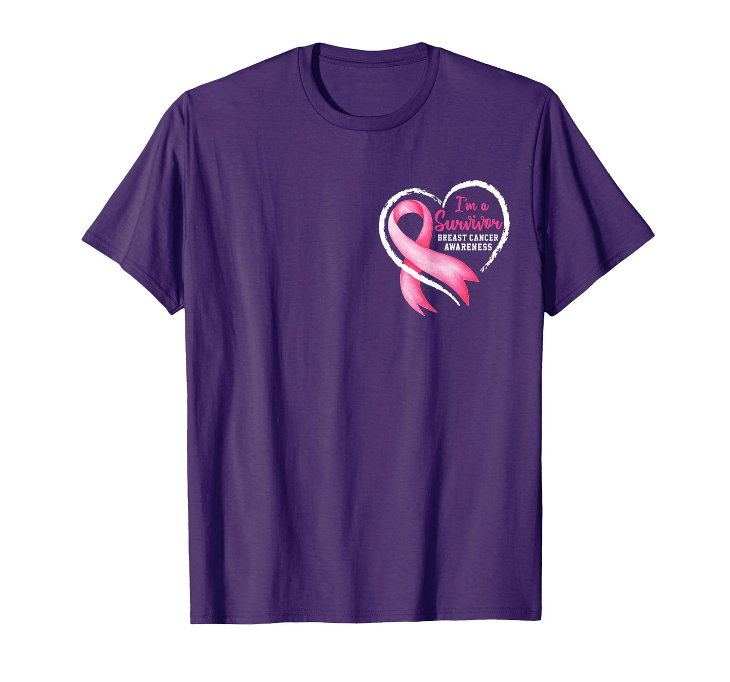 I'm a Survivor Breast Cancer Awareness Ribbon Pink Women Mom T-Shirt