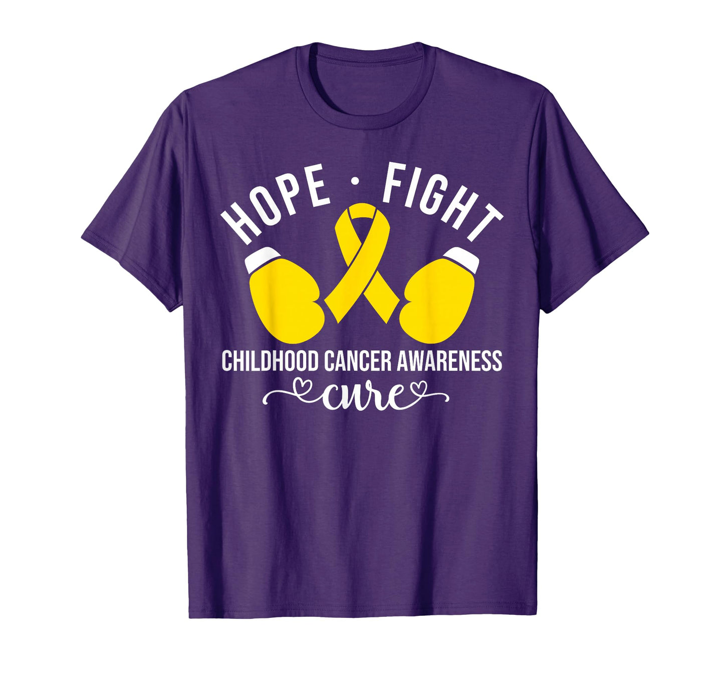 Hope Fight Cure Childhood Cancer Awareness for Kids Boy Girl T-Shirt