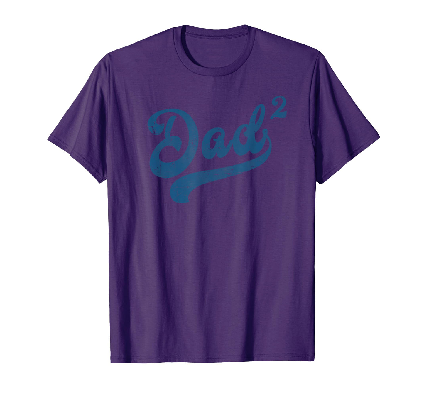 Dad2 Squared Vintage Father's Day Tee Daddy of 2 Kids Father T-Shirt