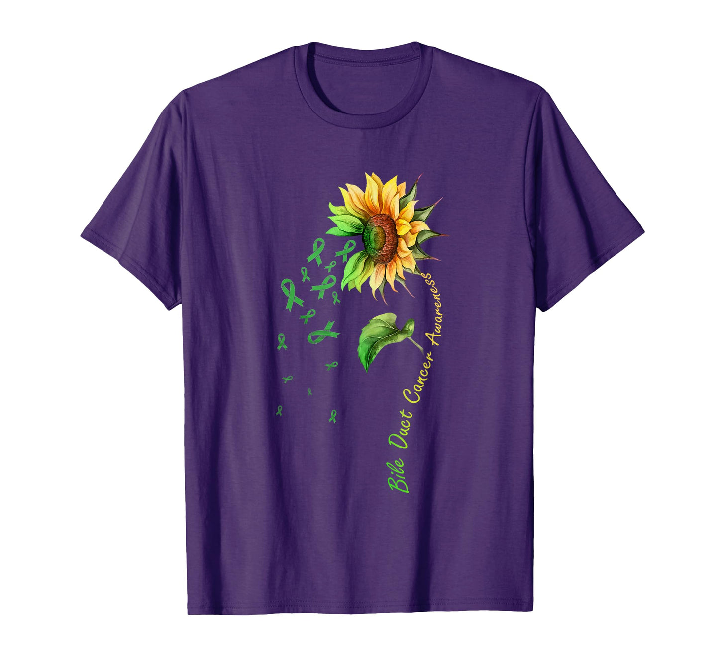 Bile Duct Cancer Awareness Sunflower Shirt T-Shirt