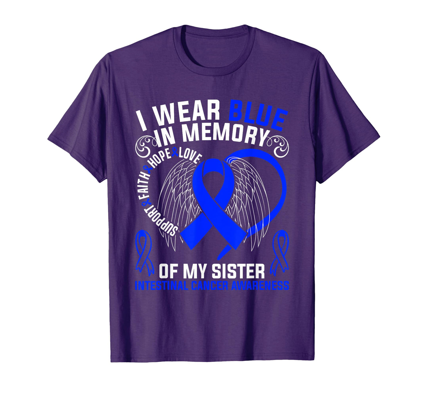 I Wear Pink In Memory Of My Sister Intestinal Cancer T-Shirt