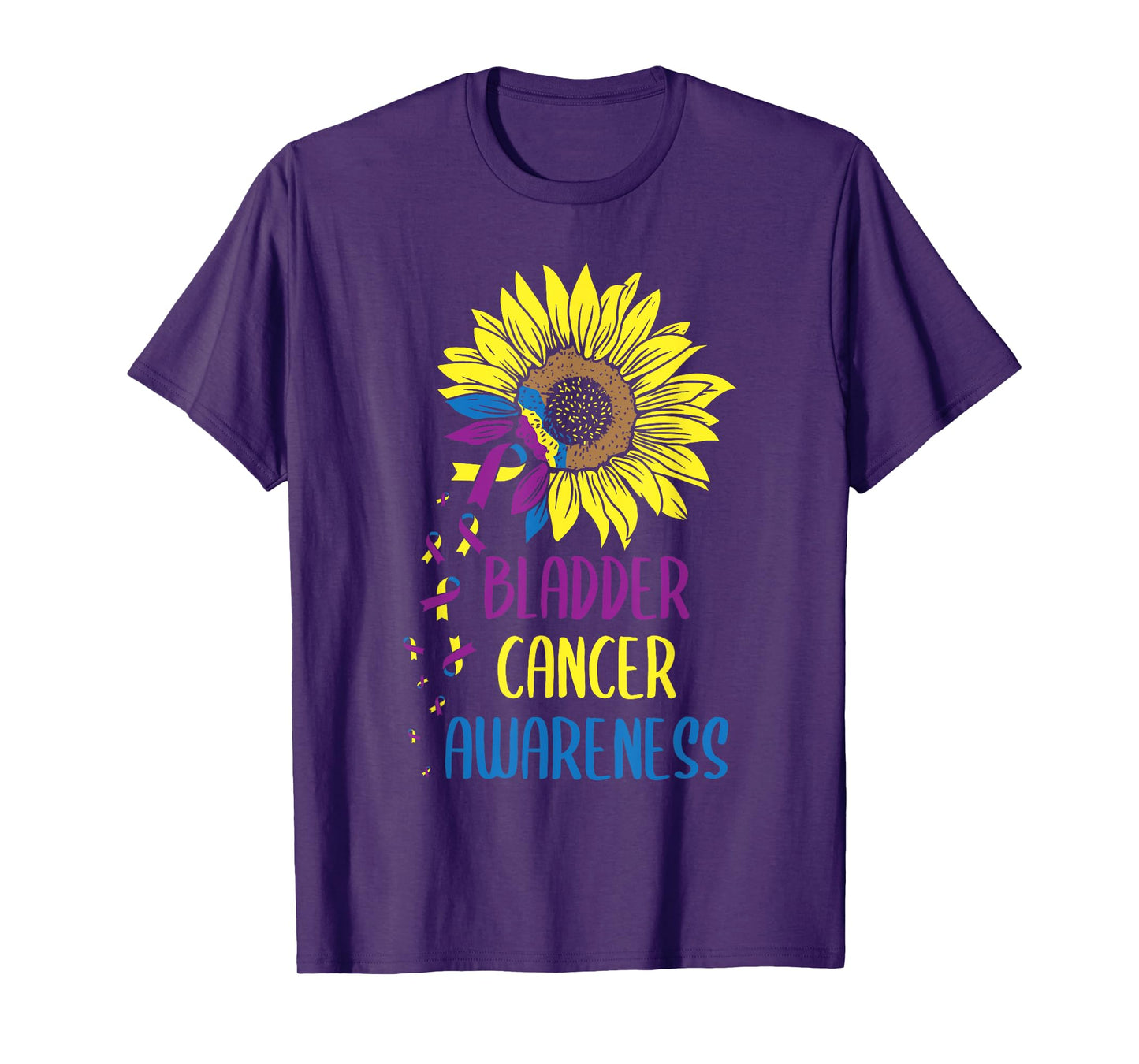 Bladder Cancer Awareness - Bladder Cancer Survivor Sunflower T-Shirt