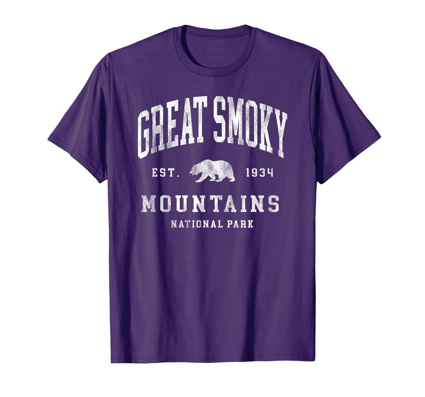 Retro Great Smoky Mountains National Park Mens Womens Hiking T-Shirt