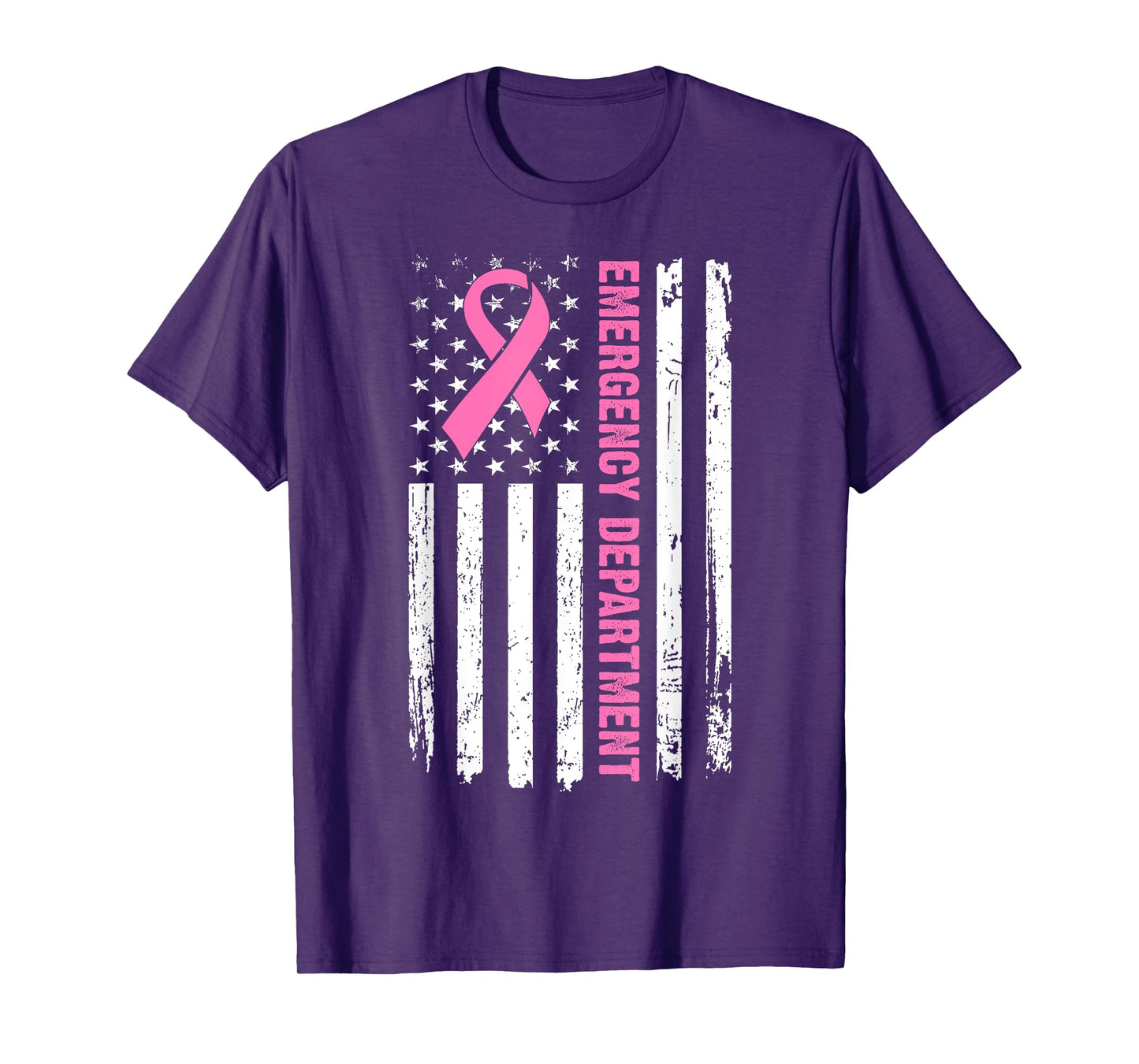 Emergency Department Breast Cancer Awareness Nursing Nurse T-Shirt
