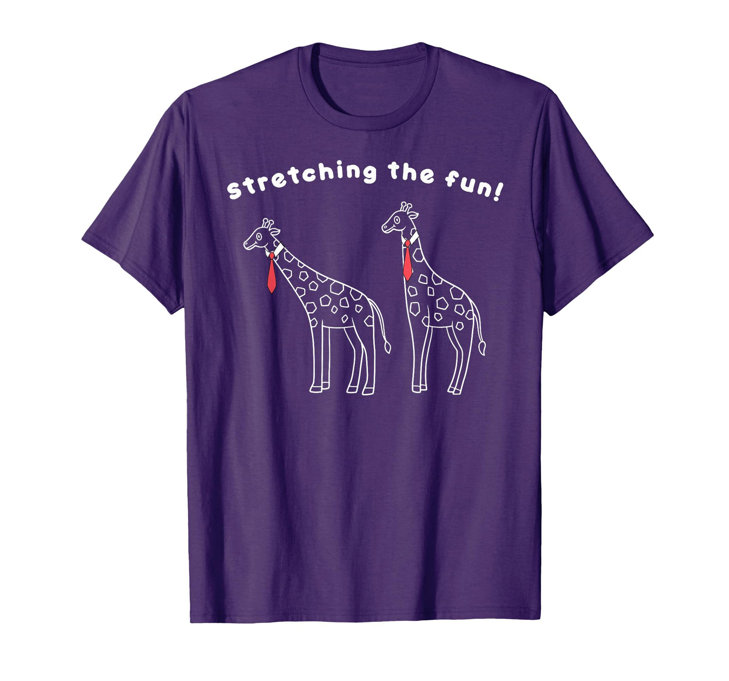 Long Neck Laughs - Giraffes in Ties Stretching Smiles T-Shirt