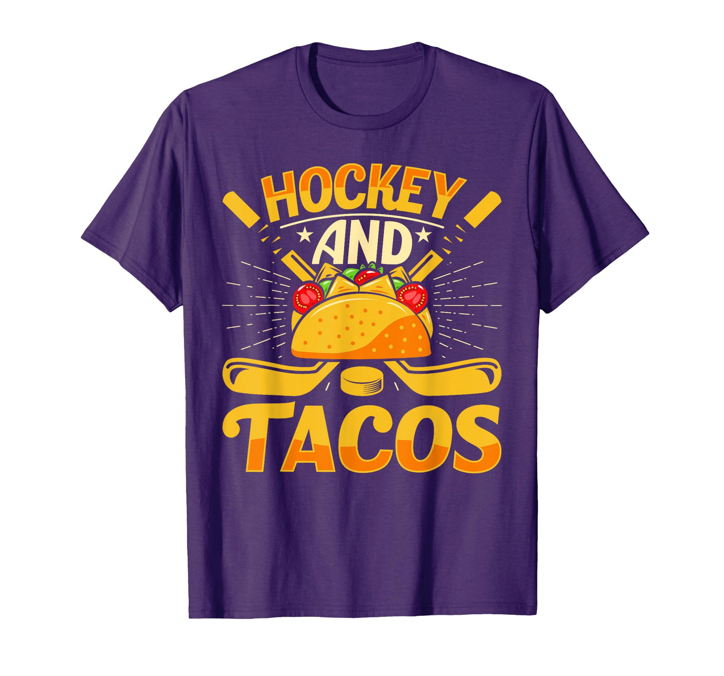 Hockey and Tacos Funny Ice Hockey Lover Youth Player Kids T-Shirt