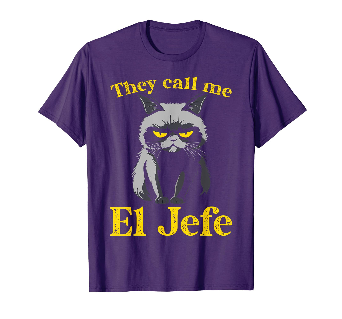 El Jefe Funny Cool Mexican The Boss Spanish Manager Cat T-Shirt