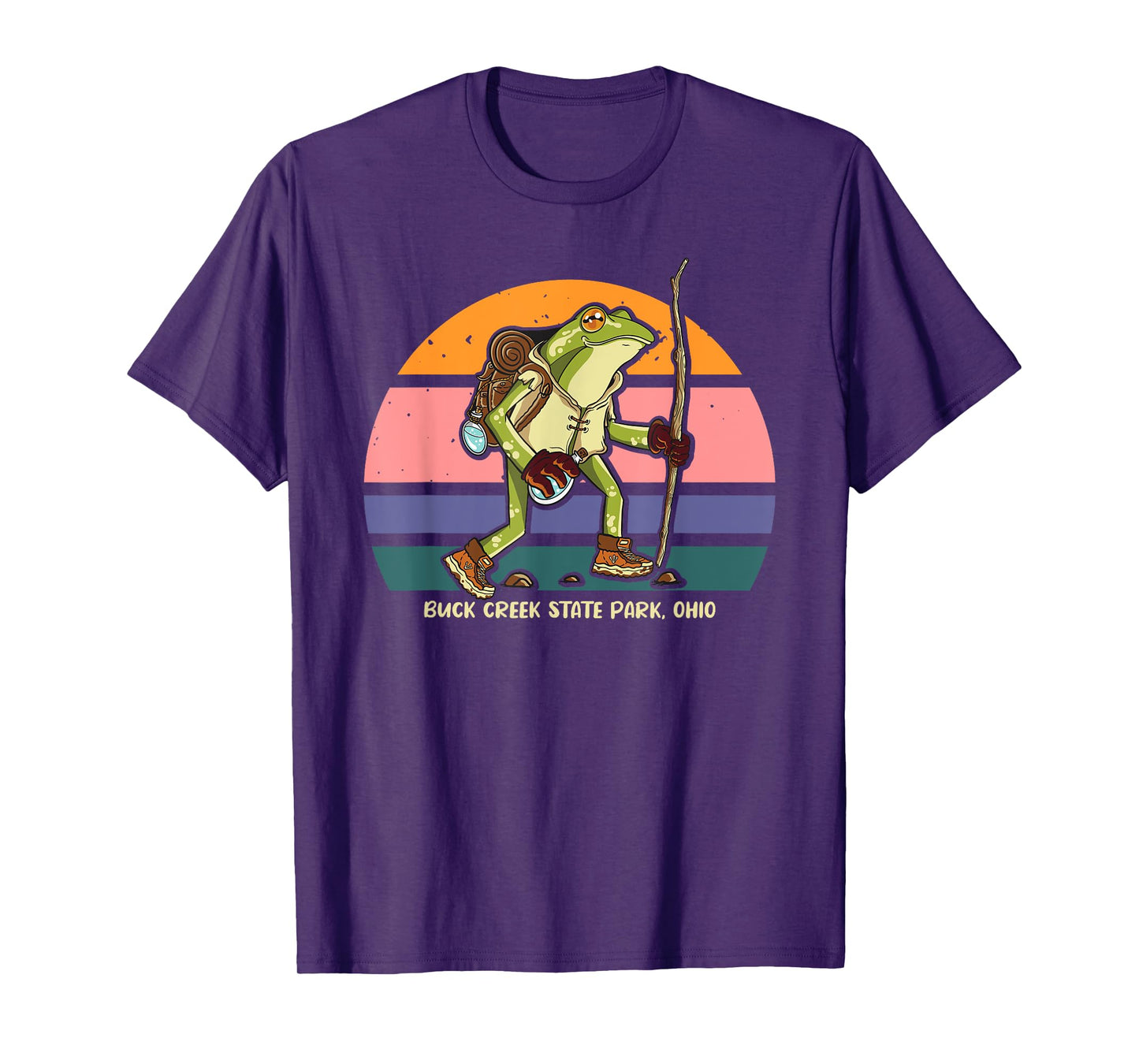 Buck Creek State Park Ohio Hiking Walking Frog T-Shirt