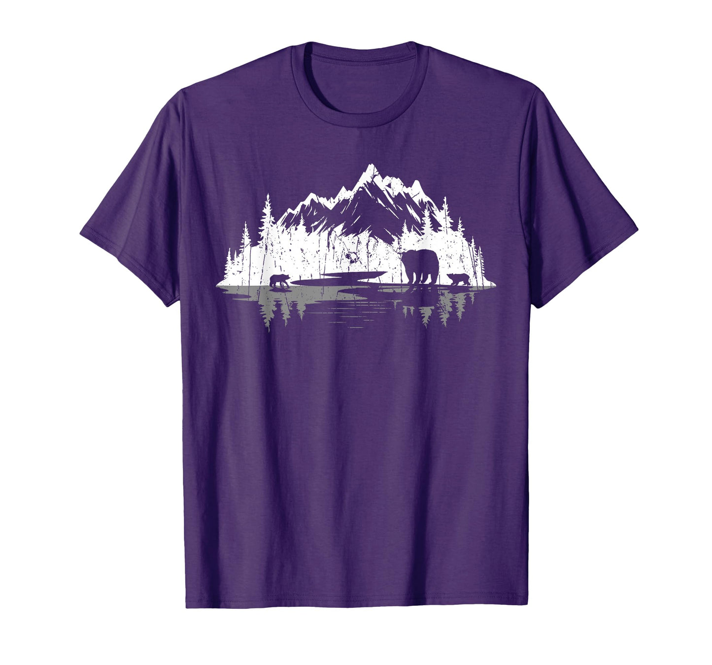Trees Reflection Wildlife Nature Animal Bear Forest Outdoor T-Shirt