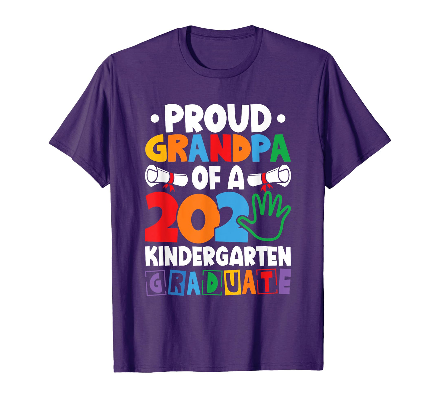 Proud Grandpa Class of 2025 Kindergarten Graduate Graduation T-Shirt