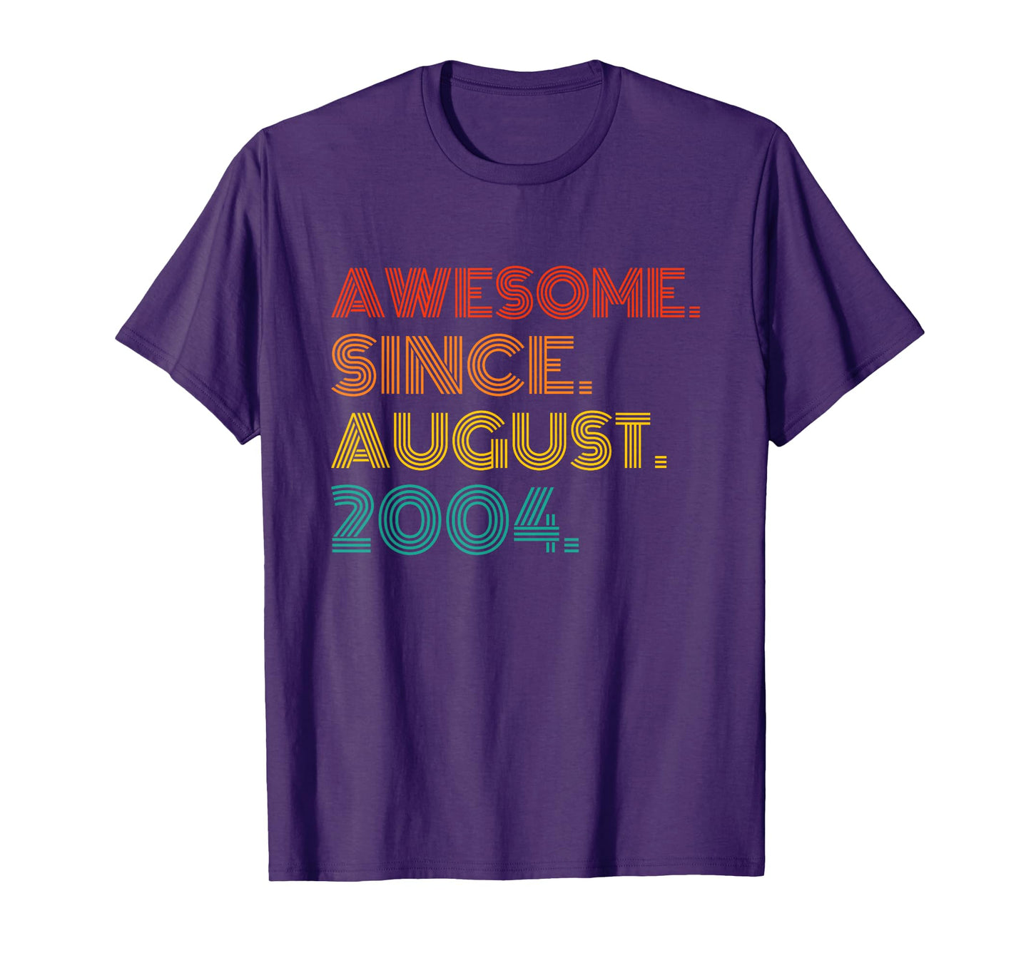 Awesome Since August 2004 Birthday Gifts Idea Vintage 2004 T-Shirt