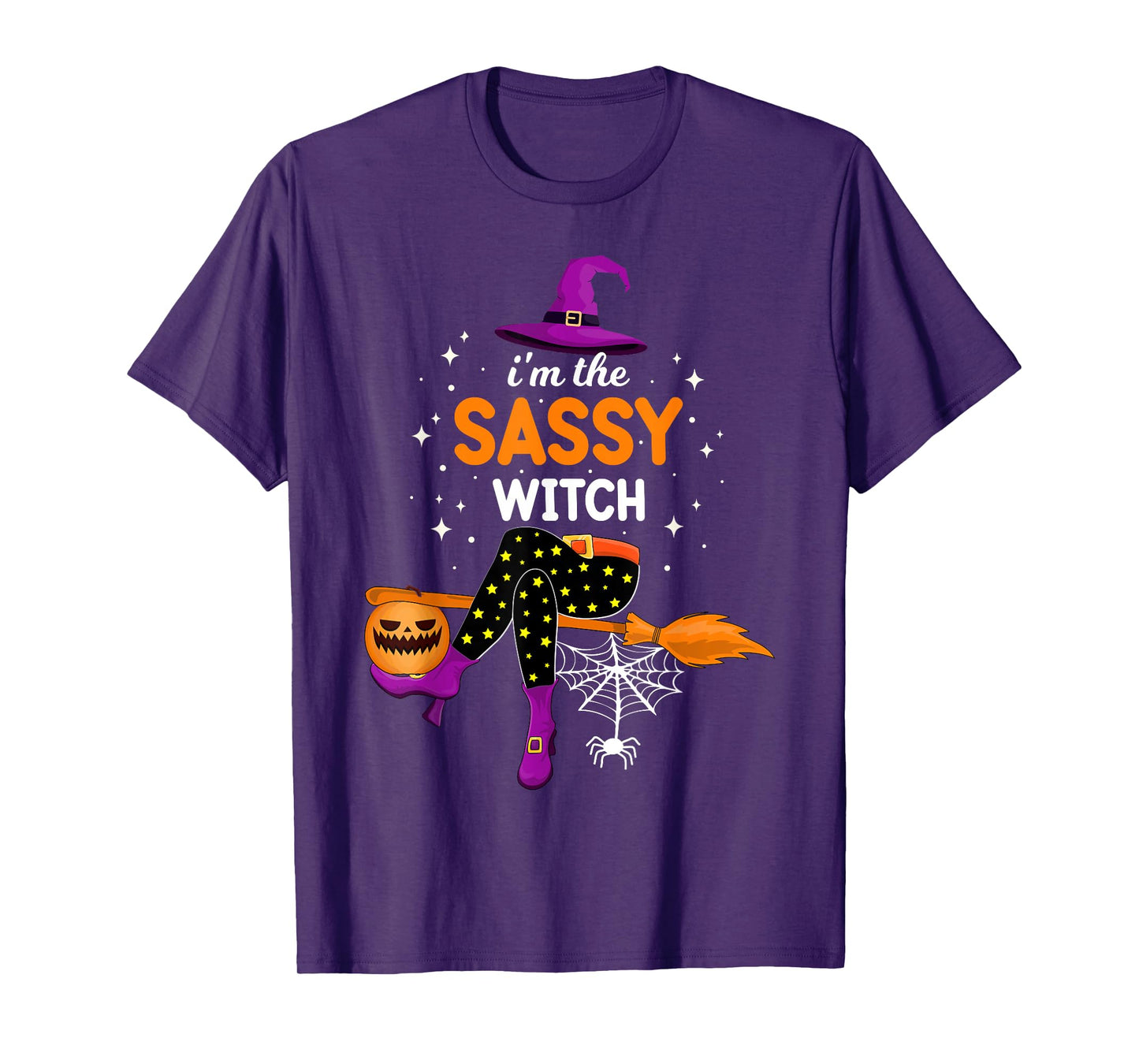 I'm The Sassy Witch Halloween Costume Matching Girls Women T-Shirt