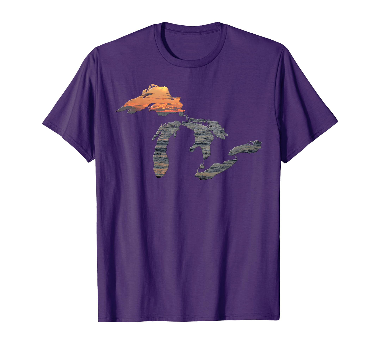 Great Lakes Shirt - Sunset Over Lake Superior Tee T-Shirt