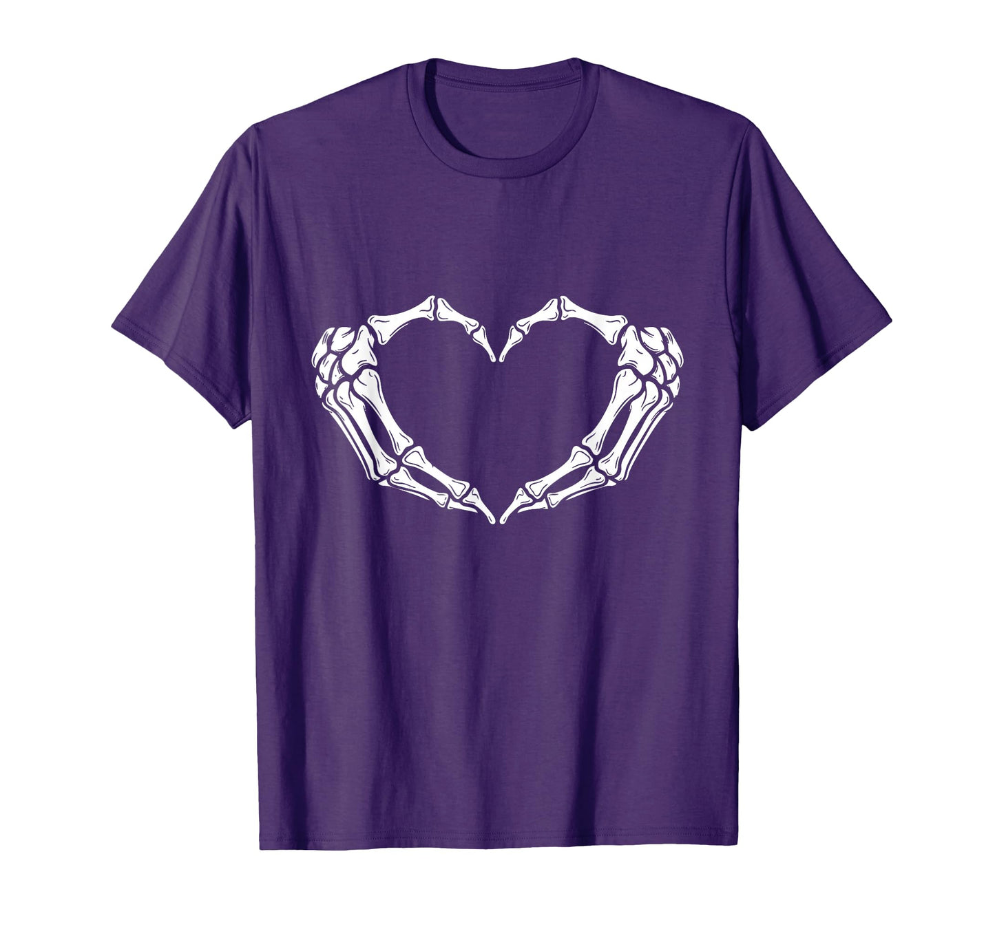 Skeleton Hands Heart Sign - Spooky Halloween Costume T-Shirt