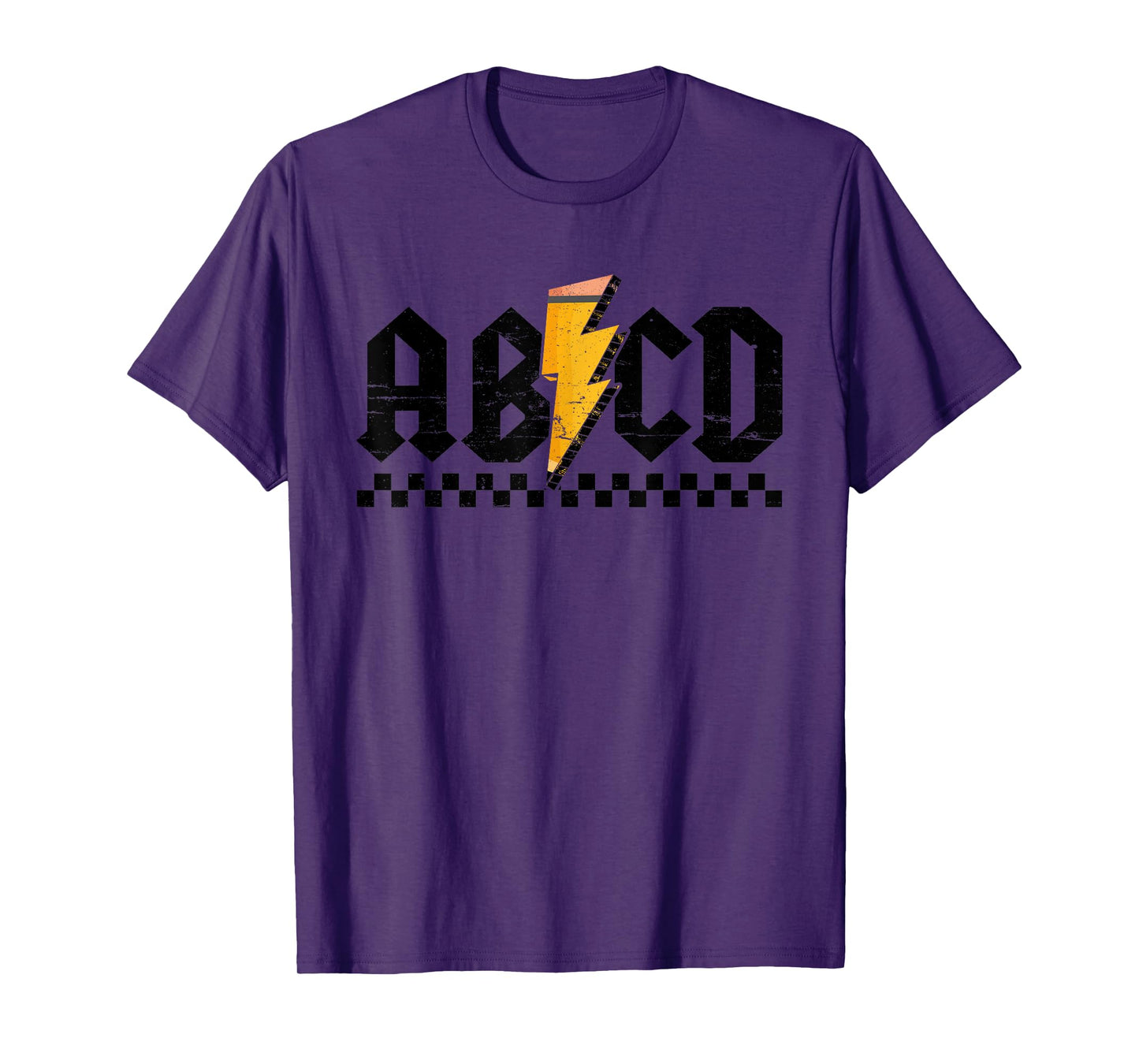 Lightning Pencil Rock'n Roll ABCD Teacher Back To School Kid T-Shirt