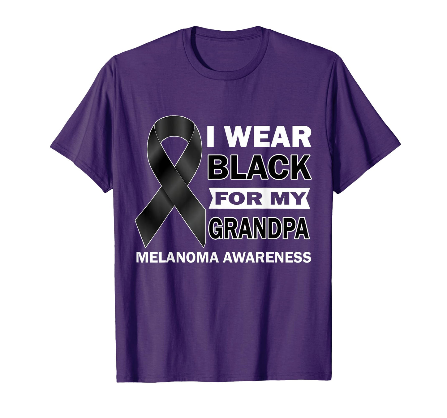I Wear Black For My Grandpa Melanoma Cancer Awareness Month T-Shirt