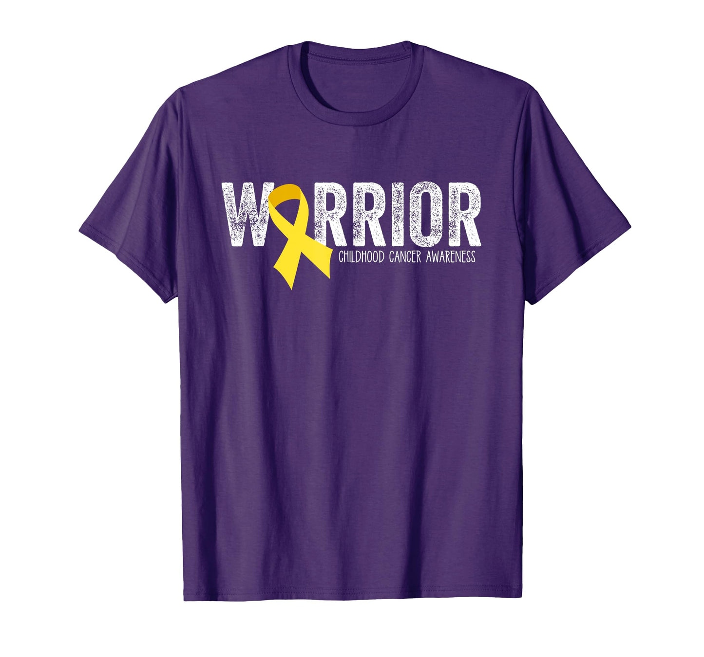 Warrior Childhood Cancer Awareness Ribbon Child Kids T-Shirt