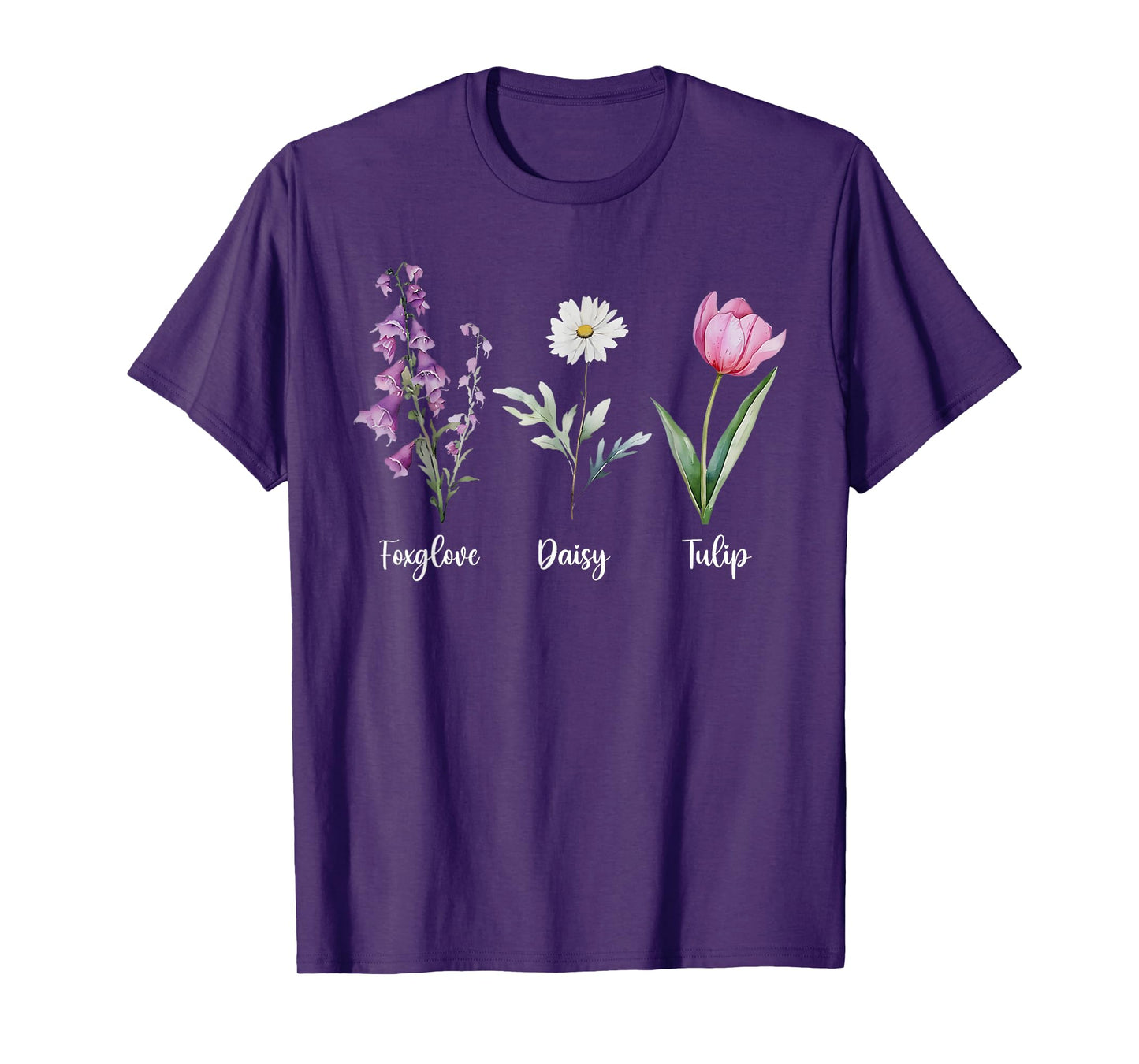 Foxglove Daisy Tulip Floral T-Shirt